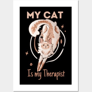 My Cat is my Therapist - Ragdoll Cat - Gifts for cats lovers Posters and Art